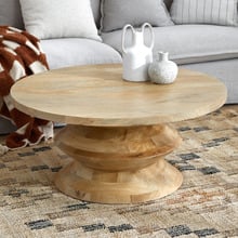 Axis Round Mango Wood Coffee Table
