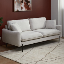 Natural Georgie 3 Seater Upholstered Sofa