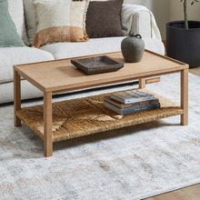 Nadia Hand-Woven Rush Coffee Table