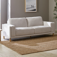 Natural Border 3 Seater Upholstered Sofa