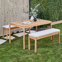 4 Seater Grove Outdoor Dining Table & Bench Set