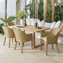 6 Seater Bailie Outdoor Dining Table & Pavilion Chair Set