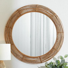 Tulum Round Rattan Mirror