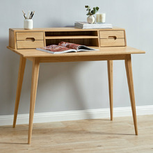 Oscar Scandinavian Style Solid Oak Desk