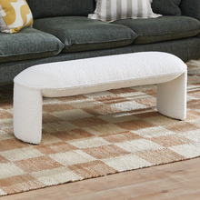 Leo Boucle Ottoman Bench