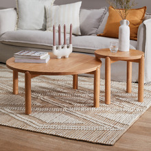 Caterina Solid Oak Coffee & Side Table Set