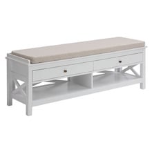 Noosa 2 Drawer Shoe Storage Ottoman Bench