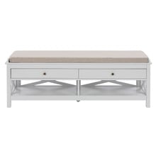 Noosa 2 Drawer Shoe Storage Ottoman Bench