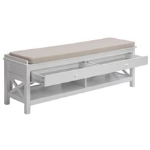 Noosa 2 Drawer Shoe Storage Ottoman Bench