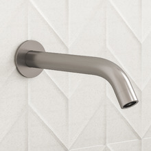 Clovelly Brushed Nickel Curved Bath/Basin Wall Spout