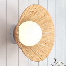 Azure Raffia Wall Light