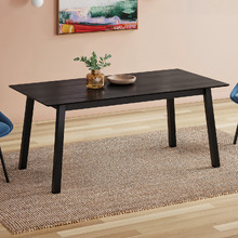 180cm Black Maison Oak Wood Dining Table