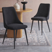 Brahms Velvet Dining Chairs (Set of 2)