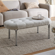 Sax Boucle Ottoman Bench