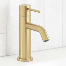 Clovelly Brushed Gold Curved Basin Mixer