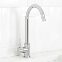 Clovelly Chrome Gooseneck Kitchen Sink Mixer