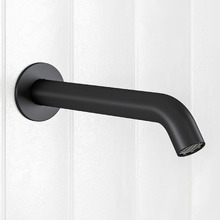Clovelly 200mm Matte Black Curved Bath/Basin Wall Spout