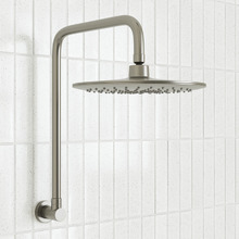 Clovelly Brushed Nickel Round Shower Arm & Head