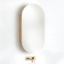 Mecca 450mm Pill Mirrored Shaving Cabinet