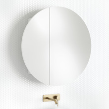 Mecca 800mm Round Mirrored Shaving Cabinet