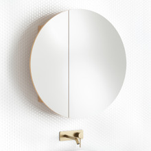 Mecca 800mm Round Mirrored Shaving Cabinet