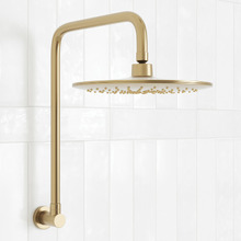 Clovelly Brushed Gold Round Shower Arm & Head