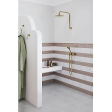 Clovelly Brushed Gold Round Shower Arm & Head