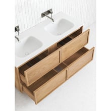 Cali 1200mm Wall Hung Double Vanity with Integrated Basins