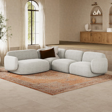 4 Seater Natural Moab Modular Sofa Set with Left Chaise
