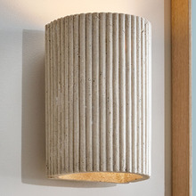 Mya Travertine-Look Wall Sconce