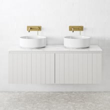Belmont 1200mm Matte White Wall Hung Double Vanity