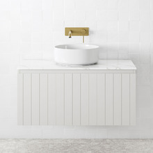 Belmont 900mm Matte White Wall Hung Single Vanity