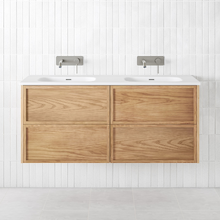 Cali 1200mm Wall Hung Double Vanity with Integrated Basins