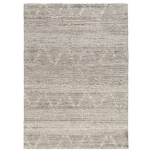 Ash Sawtooth Flat Weave Wool-Blend Rug