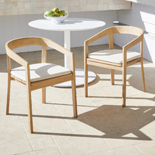 Burleigh Acacia Wood Outdoor Dining Chairs (Set of 2)