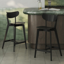 65cm Larsen Rubberwood Barstools (Set of 2)