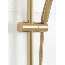 Clovelly Brushed Gold Round Rail Shower