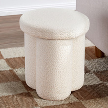 Clover Chenille Ottoman