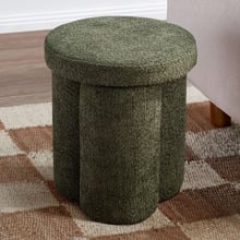 Clover Chenille Ottoman