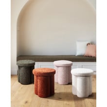 Clover Chenille Ottoman