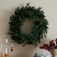 Aspen Fir Pre-lit Christmas Wreath