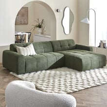 Quinn 4 Seater Upholstered Sofa with Reversible Chaise