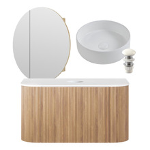 Nomad 900mm Vanity Package with Round Shaving Cabinet