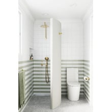 Clovelly Brushed Gold Round Shower Arm & Head