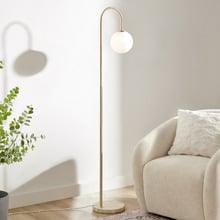 Rhea Travertine Floor Lamp