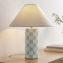 Emelia Check Ceramic Table Lamp