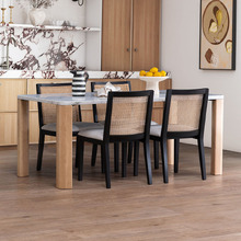 4 Seater Ronan Marble Dining Table & Dennett Chair Set