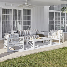 5 Seater Hamptons Outdoor Lounge Set With Coffee Table