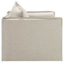 Montauk Upholstered Armchair & Slipcover Ottoman Set
