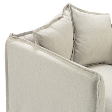 Montauk Upholstered Armchair & Slipcover Ottoman Set